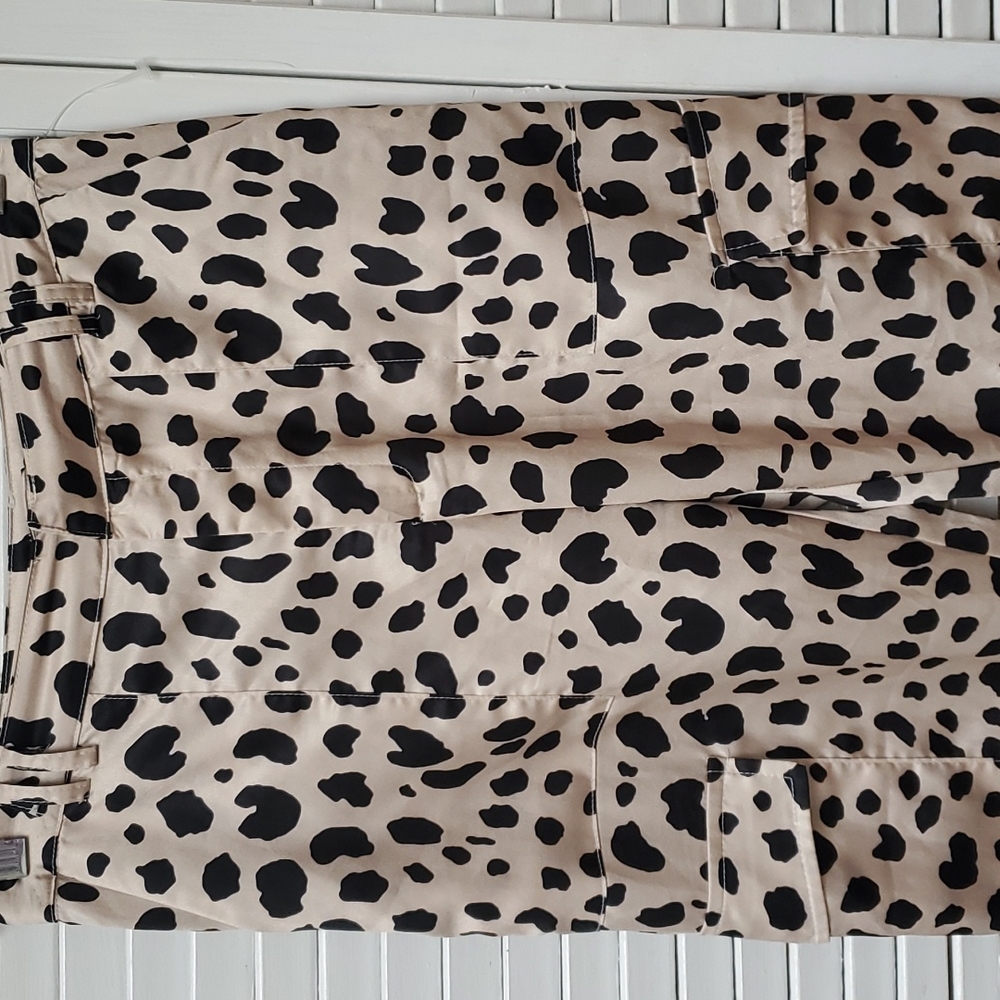 AQUA Leopard Print Cropped Cargo Joggers Size XS - Picture 2 of 8